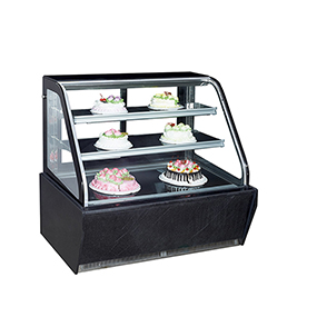 glasstop cake display counter for desserts bakery and bread